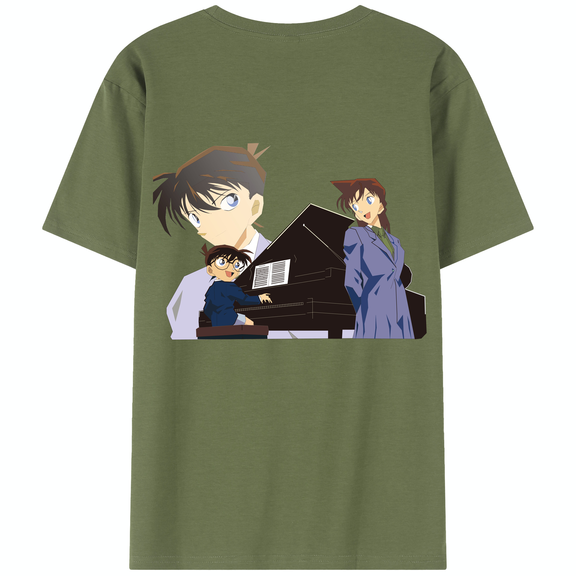 （画像用） 名探偵コナン 毛利 蘭 もうり らん、モーリ ラン Detective Conan Rachel Moore 綿100％半袖Tシャツ（背面プリント）